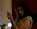 美女 化妆镜 妩媚 台灯