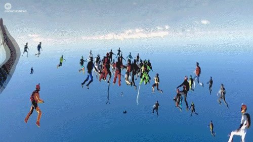亚当·斯科特 skydiving 团队 跳伞