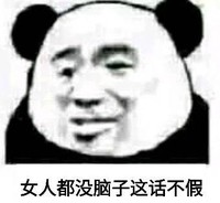 熊猫头 暴漫 女人都没脑子这话不假 搞笑 逗 沙雕