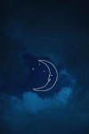 天空 月亮 星星 黑夜
