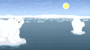太阳 转圈 冰块 漂浮