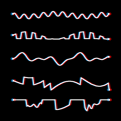圈 艺术家在Tumblr 低音的 波动 波形 nodebox