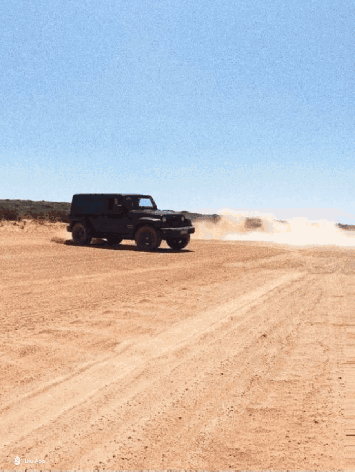 沙漠 漂移 汽车 开走