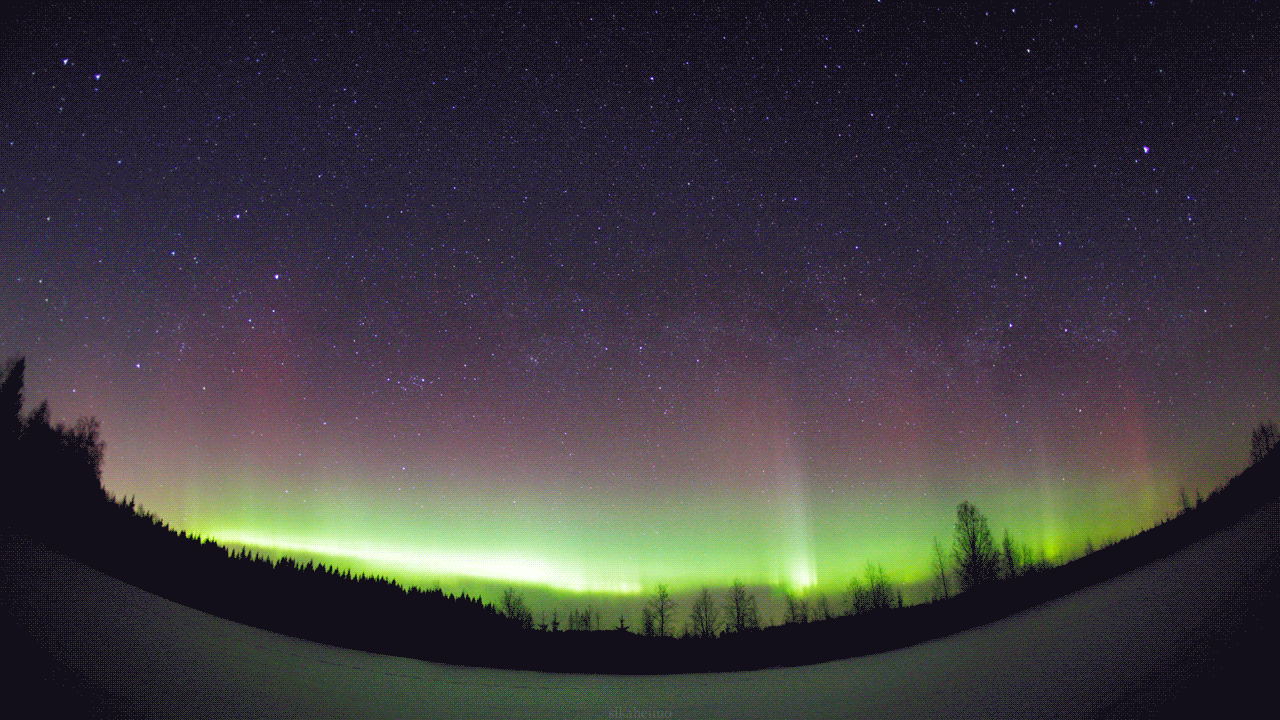 北极光 northern lights nature 自然 美景 变幻 奇观 星空 渐变