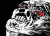 暴走漫画 龇牙 红眼睛 仰头