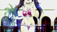 动漫 奔跑 美女 比基尼