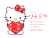 hellokitty 红色爱心 蝴蝶结