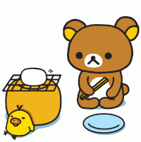 小熊 烧烤 小鸡 可爱