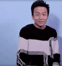 邓超 搞怪 瞪眼睛 手指