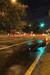 夜晚 灯光 马路 变色