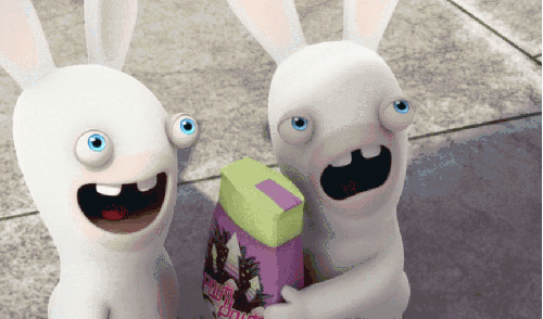 二次元 兔子 动画片 哇 疯狂的兔子 心情波折