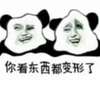 我看东西都变形了 熊猫人 大笑 可笑