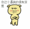 金馆长 斜眼睛 土黄色 你这个逼装的 很有深度