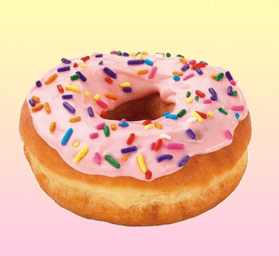 甜甜圈 doughnut 粉红色洒甜甜圈 卡哇伊