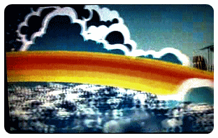 动画 彩虹 云朵 移动