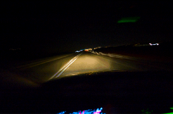 开车 夜景 灯光 急速