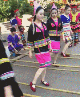 竹竿舞 舞蹈 少数民族 彝族 健身