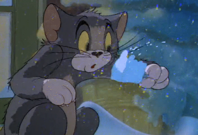 小老鼠gif动态图片,汤姆猫雪花下雪了动图表情包下载