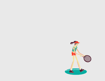 羽毛球 女孩 图标 动画