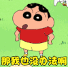 蜡笔小新 二次元 原野新之助 小新 那我也没办法啊 摊手 无奈 soogif soogif出品