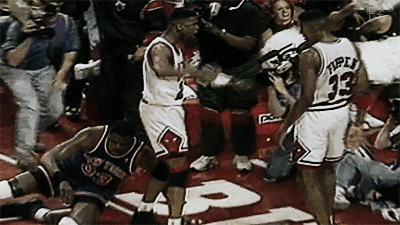 皮蓬 Scottie Pippen 篮球 团队 击掌