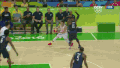 奥运会 里约奥运会 男篮 中国队 美国队 郭艾伦 跳投 赛场瞬间