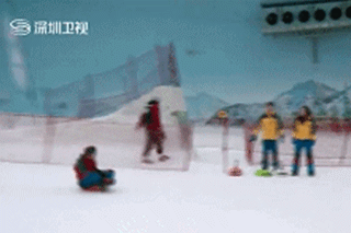滑雪 雪人儿  白色 滑雪场