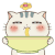 卡通 猫咪 大碗 吃面条 花朵 红脸蛋