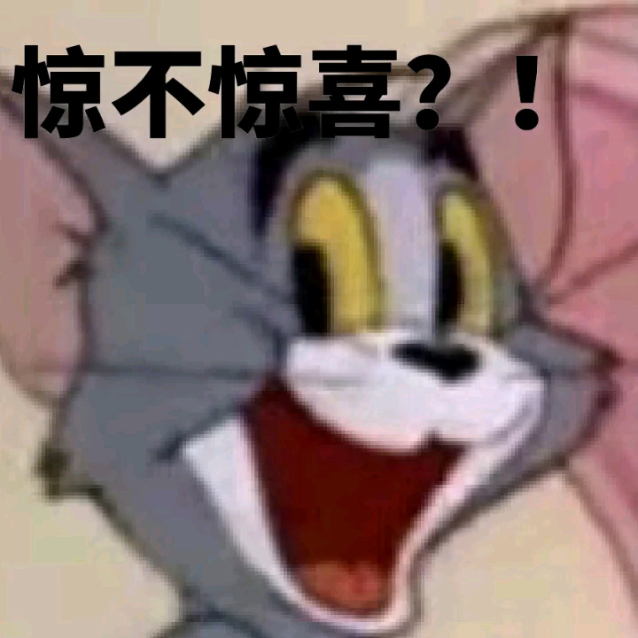 卡通 貓和老鼠  湯姆貓 驚不驚喜