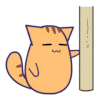 呕吐 小猫 可爱 卡通