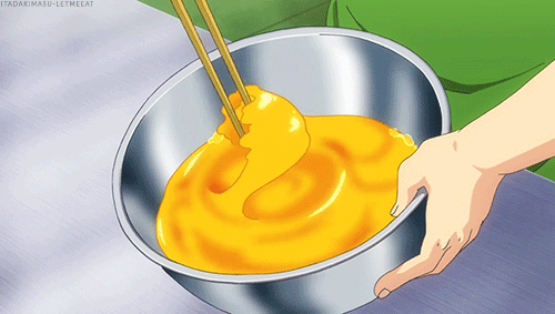 筷子 搅鸡蛋 黄色