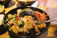 蔬菜拌饭 美食 日本料理 饥饿