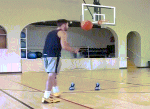 欧美男 打篮球 跳跃 远投