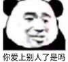 熊猫头 文字表情包 你爱上别人了是吗 搞笑 逗 沙雕