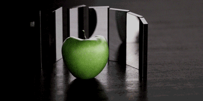 无止境的 苹果 镜子 反射 spyrogif blobbybarack