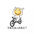 可爱又迷人的我来了  骑车  表情包   开心