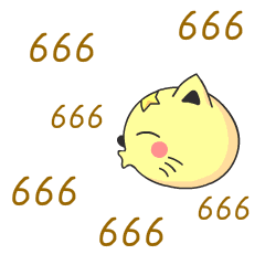 卡通 猫咪 嘟嘴 666