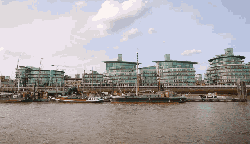 伦敦 帆船 河面 港口 白云 纪录片 英国