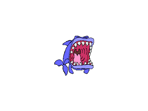 鱼 fish 游 动画 卡通 咬牙