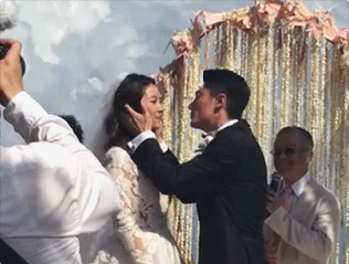 霍建华 林心如 婚礼 接吻