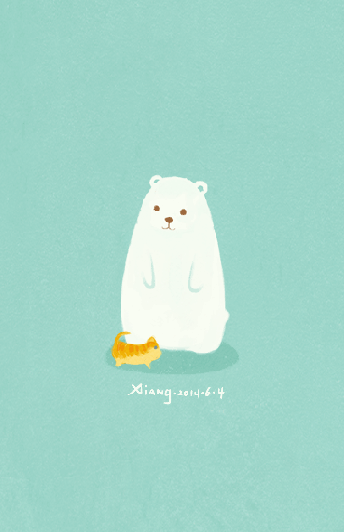 小猫 奔跑 可爱 白熊
