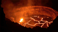 火山 火 烫 危险