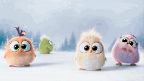 愤怒的小鸟 Angry Birds movie 哈气 冬天 雪地 舔屏 prpr 霸屏 萌