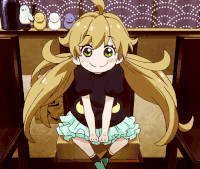 卡通 女孩 金发 可爱