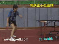乒乓球 训练 认真 郭跃