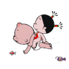 可爱 萌娃 小孩 萌萌哒 肚兜娃娃