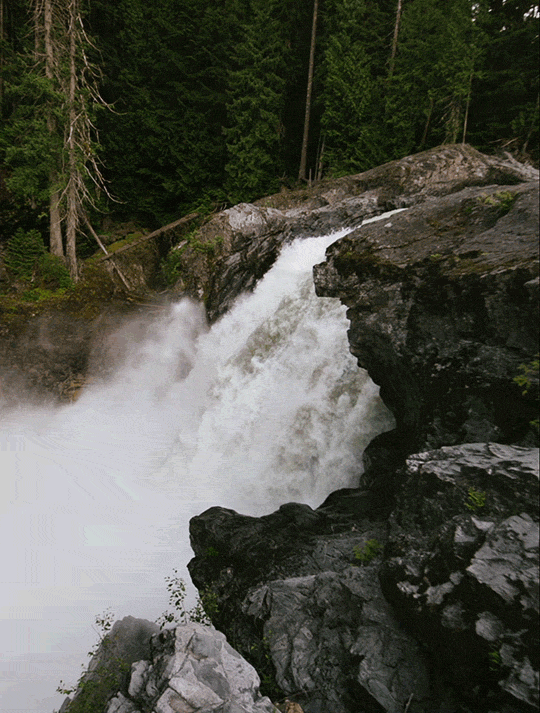 瀑布 流水 水花 自然 风景