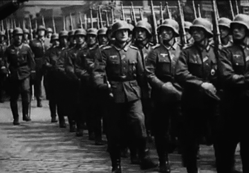希特勒 二战 检阅  军队 敬礼