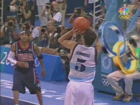 篮球 奥运会 男篮 美国 阿根廷 吉诺比利 跳投 三分球 激动 劲爆体育