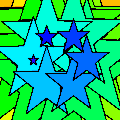 迷幻 星体 丰富多彩的 五角星